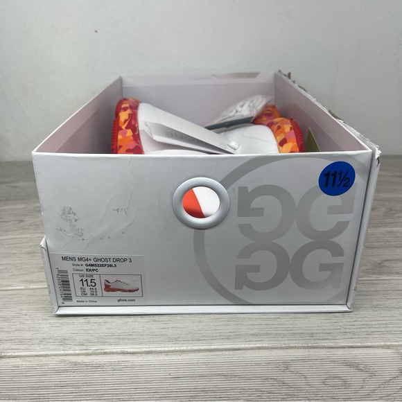 GFore MG4+ Ghost Drop 3 Mens Golf Shoes Orange White G4MS22EF26L3 Size 11.5 - Picture 11 of 11